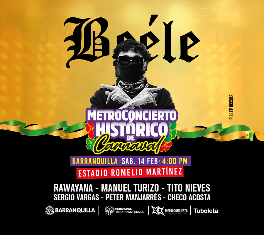 METROCONCIERTO DE CARNAVAL - BEELE - PALCO ORO INDIVIDUAL - 14 FEBRERO - BARRANQUILLA - ESTADIO ROMELIO MARTINEZ
