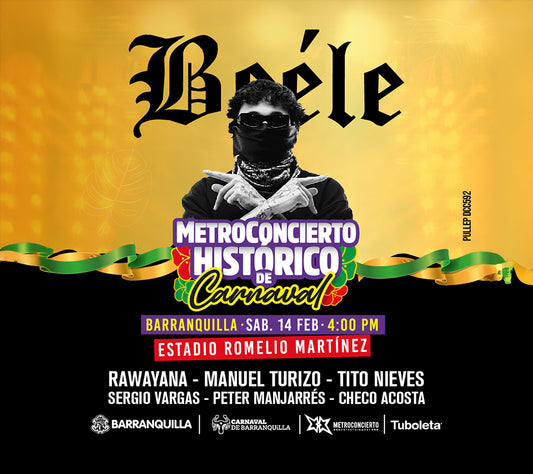 METROCONCIERTO DE CARNAVAL - BEELE - GRAMILLA PAL BAILADOR - 14 FEBRERO - BARRANQUILLA - ESTADIO ROMELIO MARTINEZ